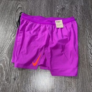 Nike Men's Aeroswift Dri-Fit Running Shorts 4” Purple Shorts Size CJ7840-552